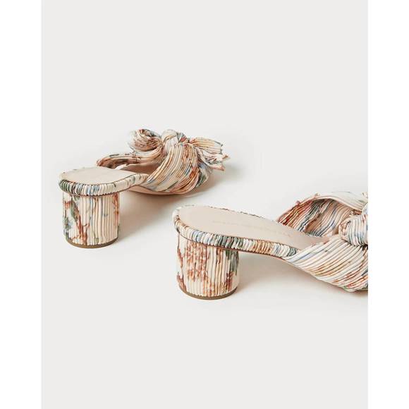 NEW LOEFFLER RANDALL women's emilia heel sandal - narrow in cream - Picture 4 of 4